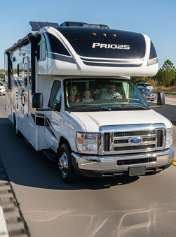 A family-friendly Class C motorhome, representing Class C Motorhome insurance.